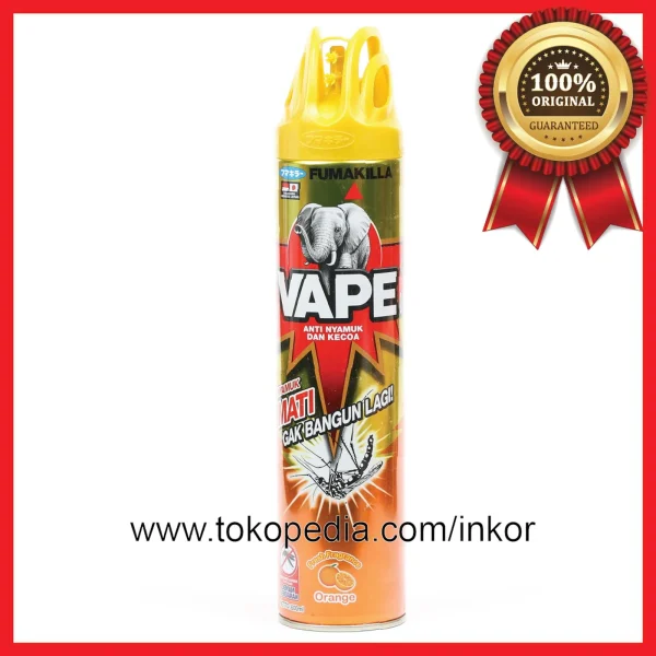 Gambar VAPE OBAT NYAMUK SEMPROT AEROSOL ORANGE 600ML (1)