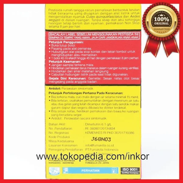 Gambar VAPE ULTRA ANTI NYAMUK CAIR SAKURA BLOSSOM 45 MALAM REFILL 45ML (4)