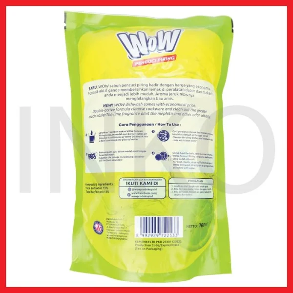 Gambar WOW PENCUCI PIRING JERUK NIPIS POUCH 1000ML (5)