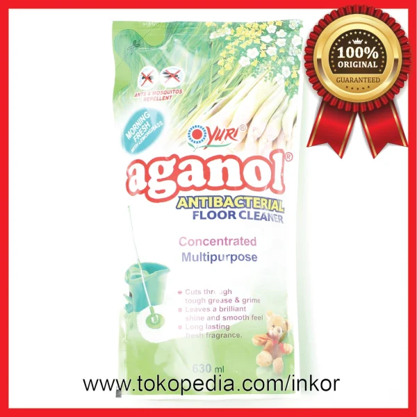 Gambar YURI AGANOL FLOOR CLEANER PEMBERSIH LANTAI MORNING FRESH POUCH 630ML (1)