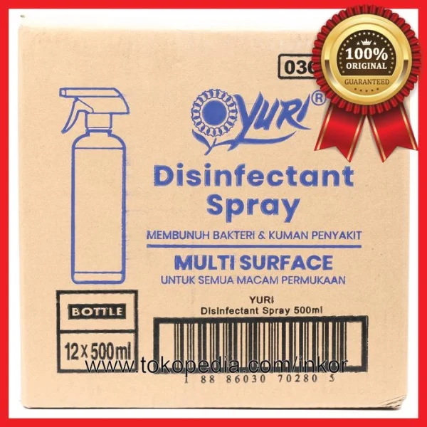 Gambar YURI DISINFECTANT SPRAY MEMBUNUH BAKTERI KUMAN PENYAKIT SPRAY 500ML (3)