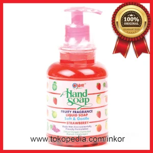 Gambar YURI HAND SOAP PENCUCI TANGAN STRAWBERRY PUMP 410ML (1)