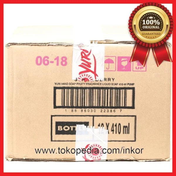 Gambar YURI HAND SOAP PENCUCI TANGAN STRAWBERRY PUMP 410ML (4)