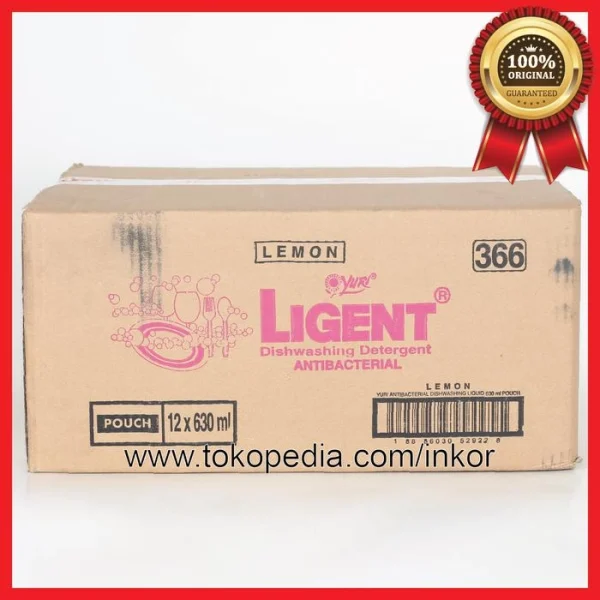 Gambar YURI LIGENT CAIRAN PENCUCI PIRING KUNING LEMON POUCH 630ML (2)