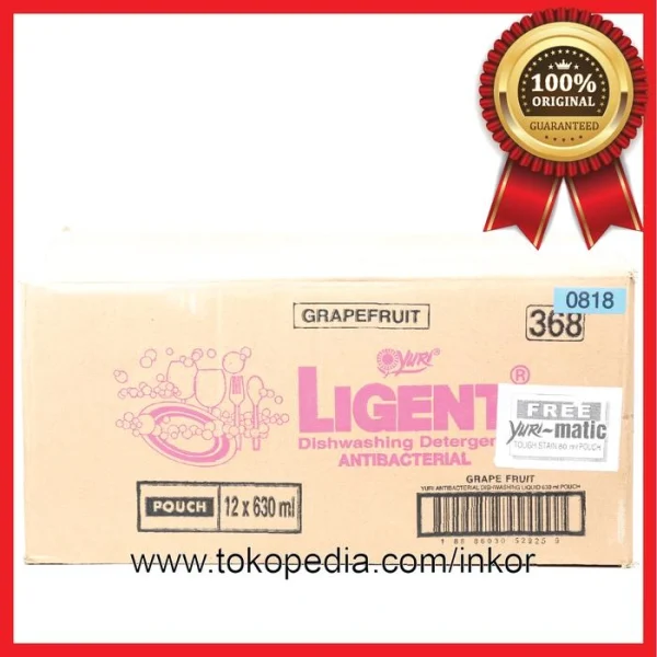 Gambar YURI LIGENT CAIRAN PENCUCI PIRING UNGU GRAPEFRUIT POUCH 630ML (3)