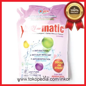 Gambar YURI-MATIC CAIRAN PENCUCI PAKAIAN LAVENDER LOW SUDS 1 (1)