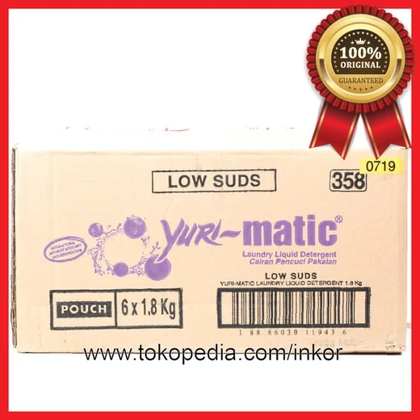 Gambar YURI-MATIC CAIRAN PENCUCI PAKAIAN LAVENDER LOW SUDS 1 (4)