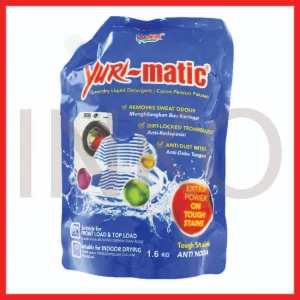 Gambar YURI MATIC CAIRAN PENCUCI PAKAIAN REMOVES SWEAT SMELL POUCH 1 (1)