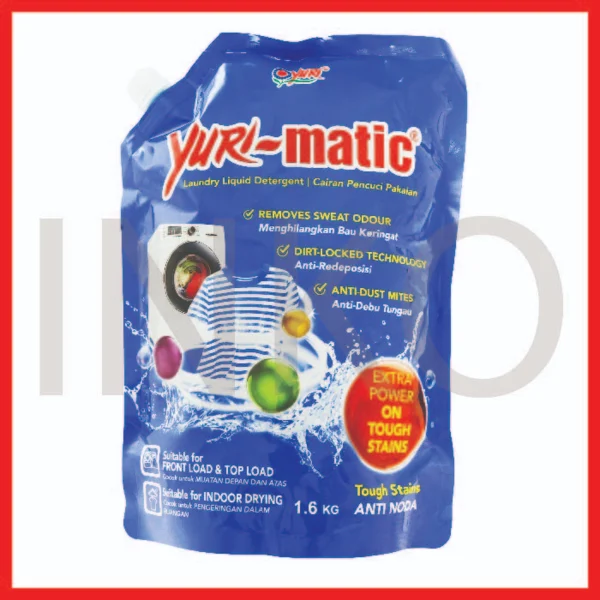 Gambar YURI MATIC CAIRAN PENCUCI PAKAIAN REMOVES SWEAT SMELL POUCH 1 (1)