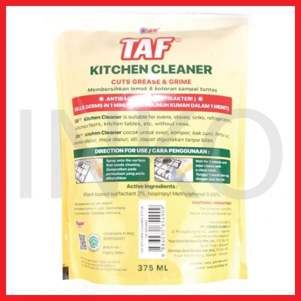 Gambar YURI TAF SPRAY KITCHEN CLEANER PEMBERSIH DAPUR POUCH 375ML (2)