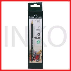 FABER CASTELL BLACK PENCIL CASTELL 9000 3H 12PCS