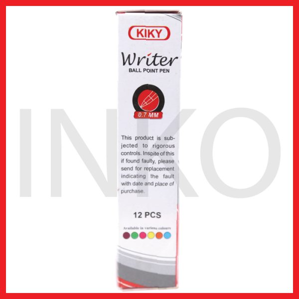 KIKY WRITER BALLPOINT 0.7MM 12PCS