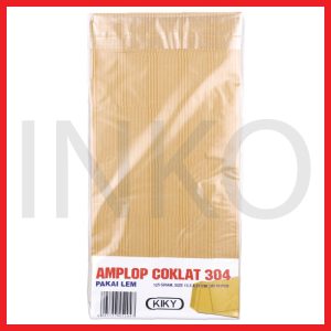 KIKY AMPLOP COKLAT 304 PAKAI LEM 125GRAM 13.5X27CM 10PCS