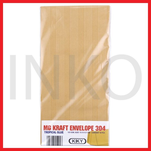 ginee_20260909105946118_6383781952.jpg KIKY AMPLOP COKLAT 304 PAKAI LEM 125GRAM 13.5X27CM 10PCS