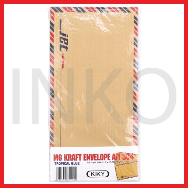 KIKY AMPLOP COKLAT AM 304 PAKAI LEM 125GRAM 13.5X27CM 10PCS