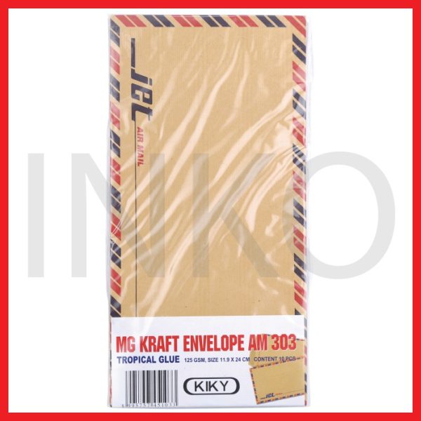 ginee_20260909112628883_1110372457.jpg KIKY AMPLOP COKLAT AM 303 PAKAI LEM 125GRAM 11.9X24CM 10PCS