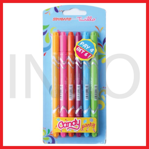 STANDARD TWILLO CANDY PARTY 6 BLISTER
