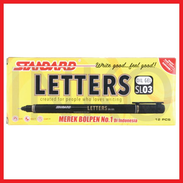 STANDARD LETTERS GEL SL03 BLACK 12PCS