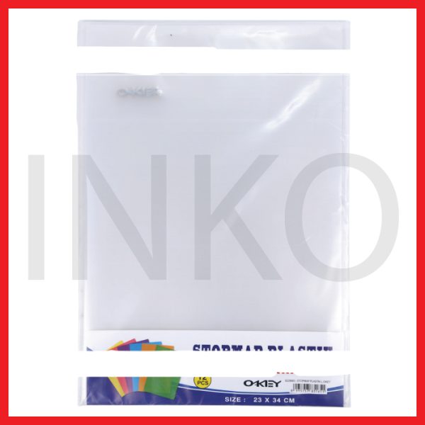 OKEY STOPMAP PLASTIK L TRANSPARAN 12PCS