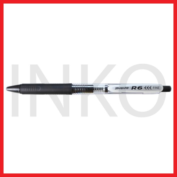 STANDARD R6 TIP POINT FINE BLACK 12PCS