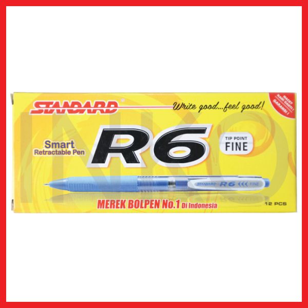 STANDARD R6 TIP POINT FINE BLACK 12PCS