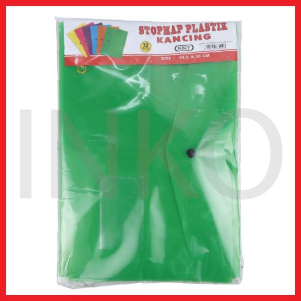 KIKY STOPMAP PLASTIK KANCING GREEN 12PCS