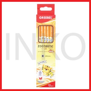 GREEBEL PENCIL 2B ZOOTASTIC 7033C 12PCS