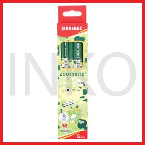 GREEBEL PENCIL 2B ZOOTASTIC 7033D 12PCS