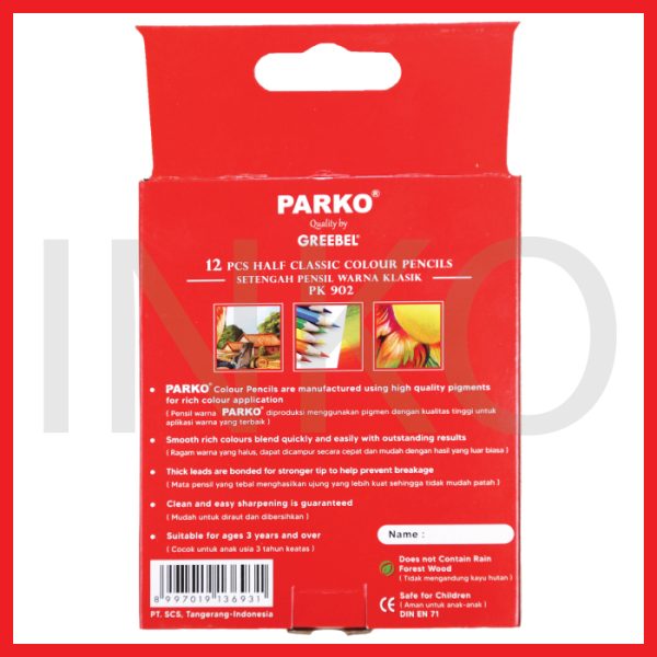 ginee_20260910123110640_5559267932.jpg GREEBEL PARKO COLOR PENCIL HALF 902E 12COLOUR
