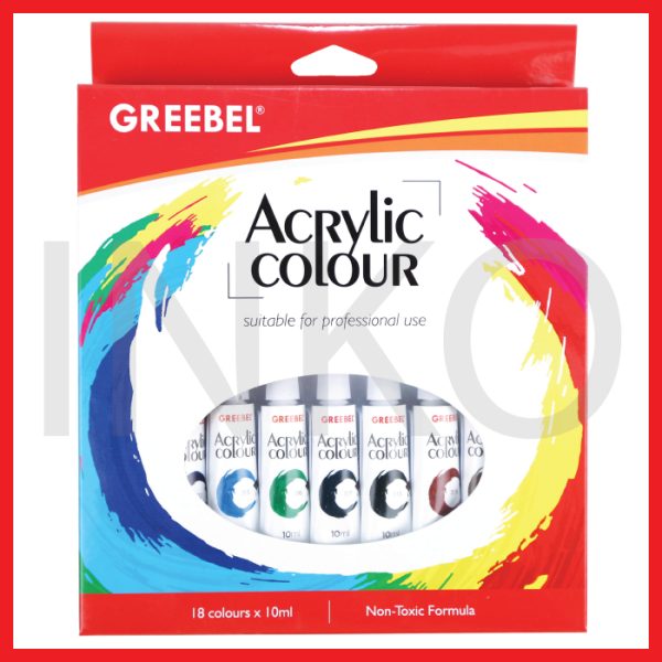 GREEBEL ACRYLIC PAINT COLOUR 18X10ML