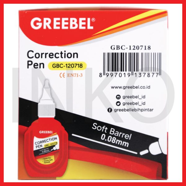 GREEBEL CORRECTION PEN 120718 12PCS