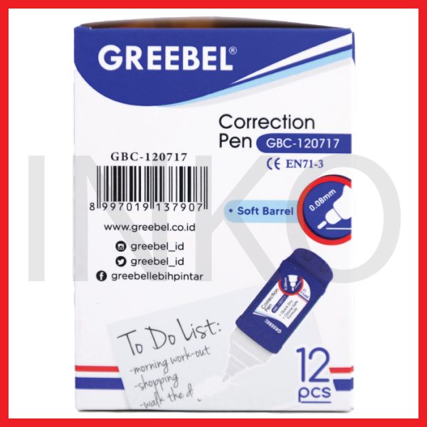 GREEBEL CORRECTION PEN 120717 12PCS