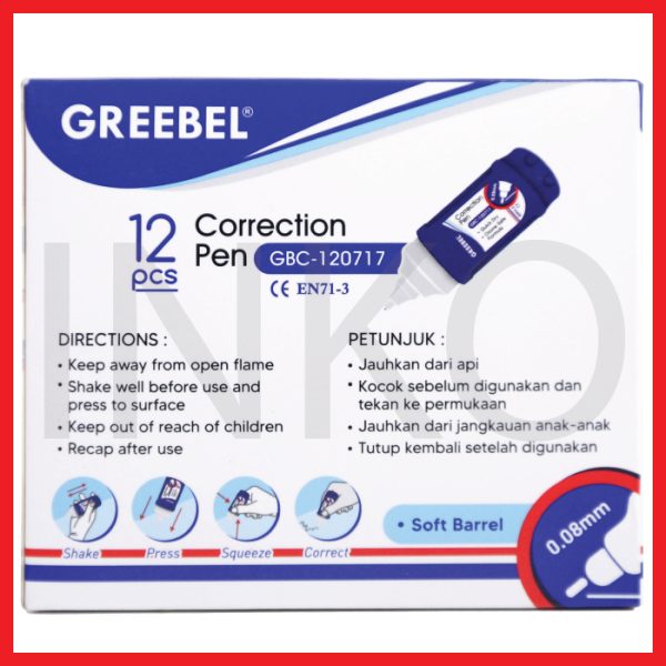 GREEBEL CORRECTION PEN 120717 12PCS