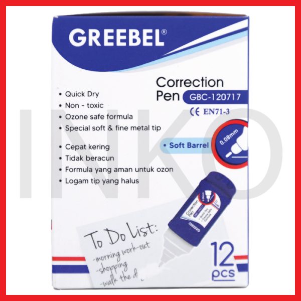 GREEBEL CORRECTION PEN 120717 12PCS