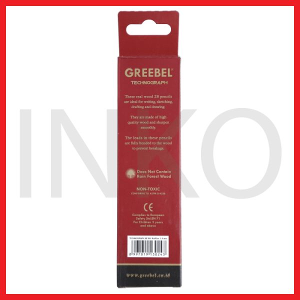 ginee_20260910155023353_3665731985.jpg GREEBEL PENCIL 2B TECHNOGRAPH 7019 12PCS