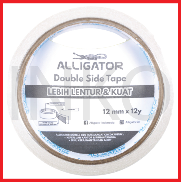 ALLIGATOR DOUBLE SIDE TAPE 12MMX12Y