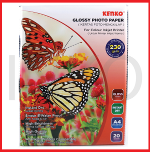 KENKO GLOSSY PHOTO PAPER 230GSM A4 20 SHEETS