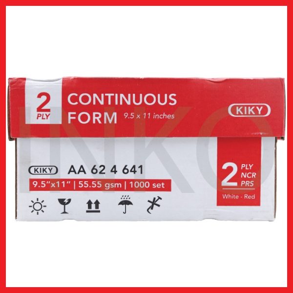 ginee_20260911154159463_5586610723.jpg KIKY CONTINUOUS FORM 9.5X11 INCHES 2PLY PRS WHITE RED