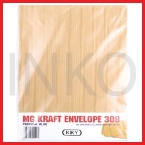KIKY AMPLOP COKLAT 309 PAKAI LEM 125GRAM 24X30CM 10PCS
