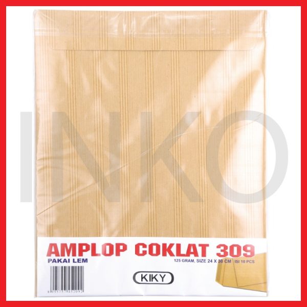 ginee_20260911161152682_3452685159.jpg KIKY AMPLOP COKLAT 309 PAKAI LEM 125GRAM 24X30CM 10PCS