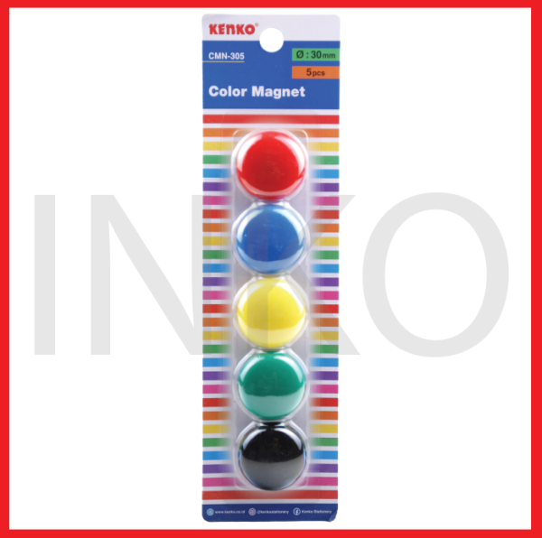 ginee_20260911161937772_0720432752.png KENKO WHITEBOARD COLOR MAGNET CMN 305 5PCS
