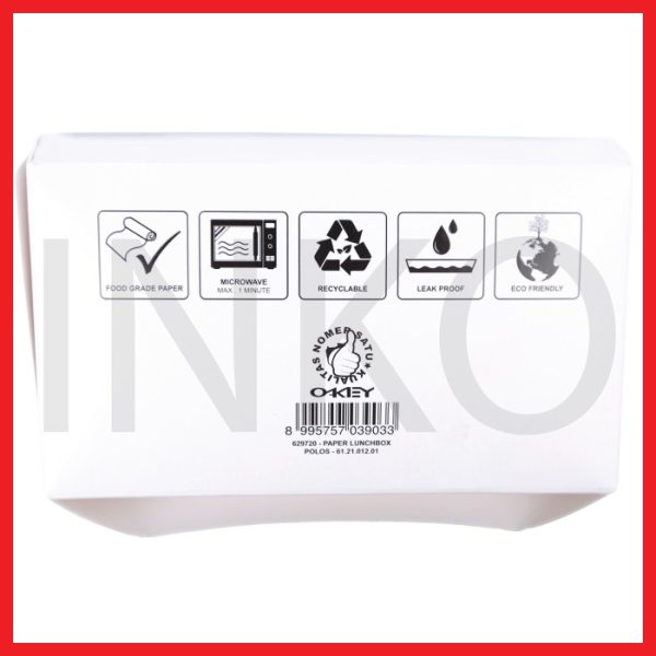OKEY PAPER LUNCHBOX POLOS 100PCS