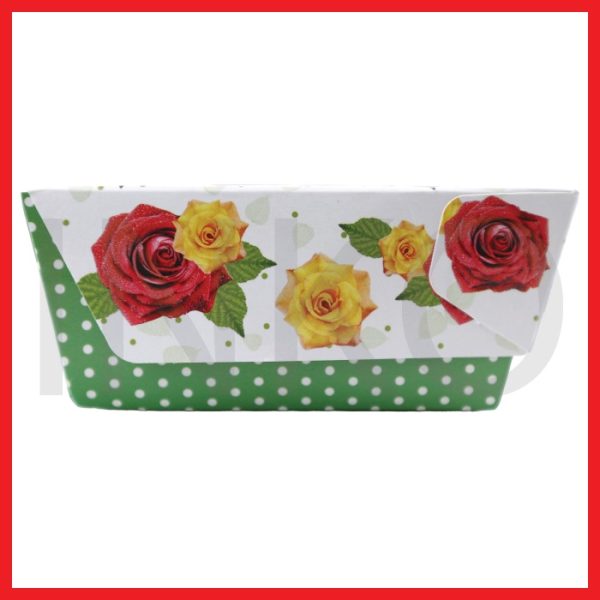 OKEY LUNCHBOX 18.3X11X5 FLOWER VINTAGE 100PCS