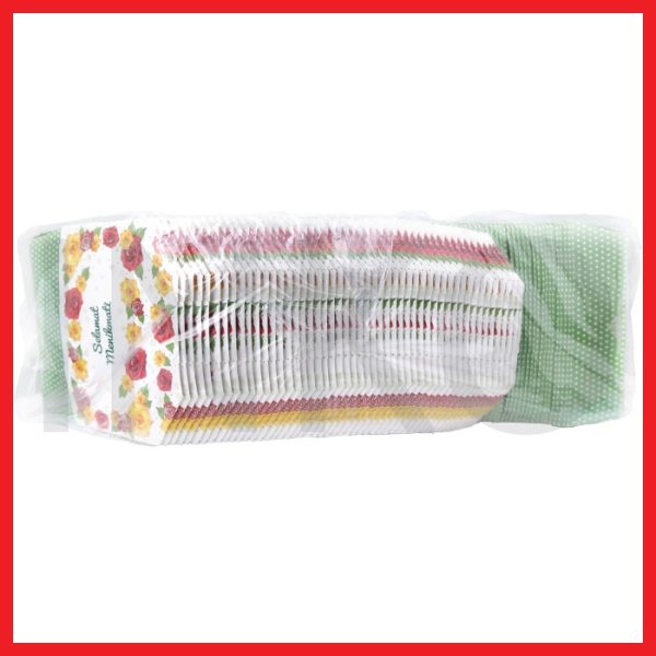 OKEY LUNCHBOX 18.3X11X5 FLOWER VINTAGE 100PCS