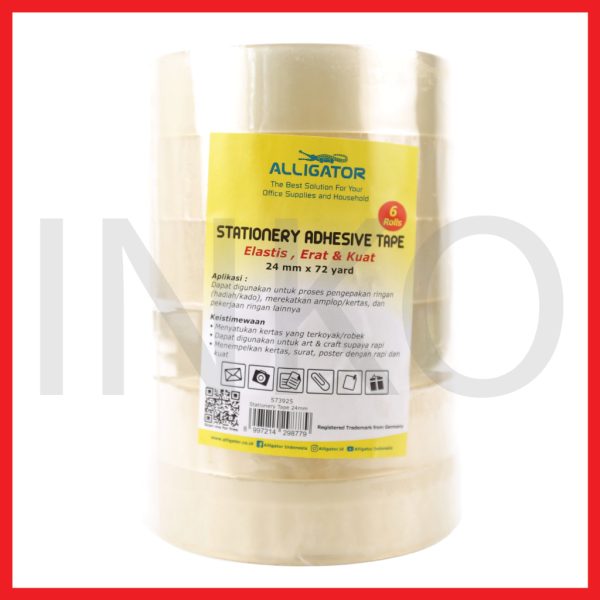 ALLIGATOR STATIONERY ADHESIVE TAPE 24MMX72Y