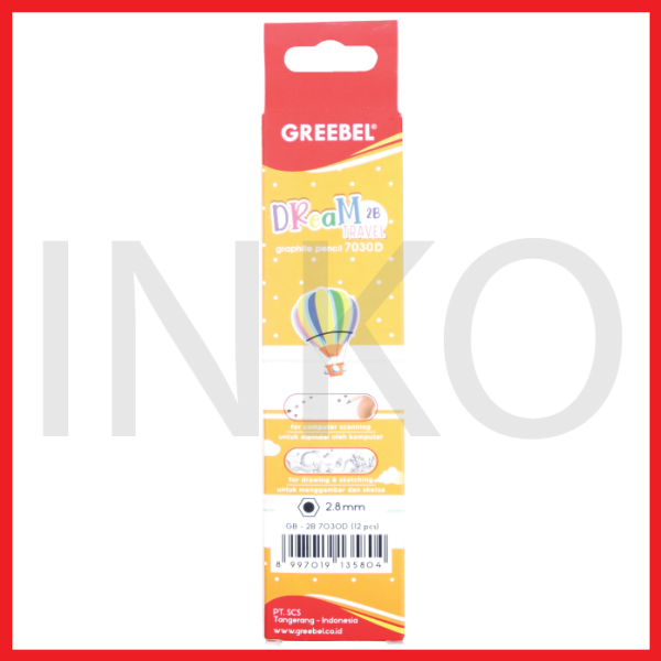 GREEBEL PENCIL 2B DREAM 7030 12PCS