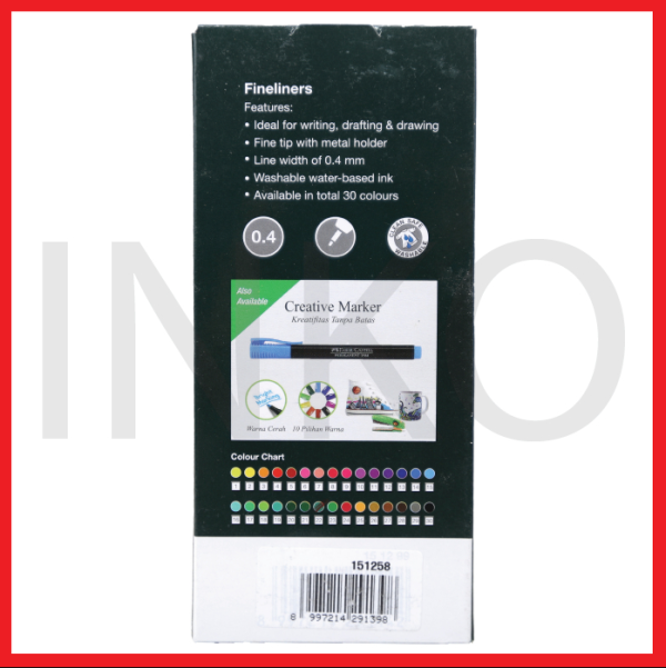 FABER CASTELL FINELINER CLIP CAP LAGOON INK 1PCS
