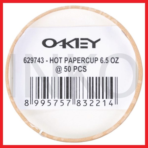 OKEY HOT PAPERCUP 6.5 OZ 50PCS