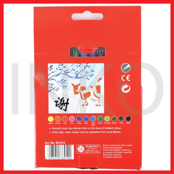 FABER CASTELL CALLIGRAPHY BRUSH PEN SET 12