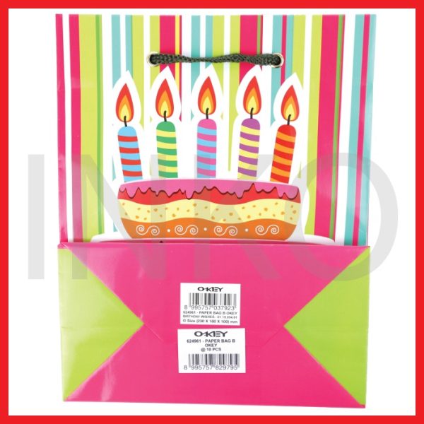 OKEY KRAFT PAPER BAG B BRITHDAY WISHES